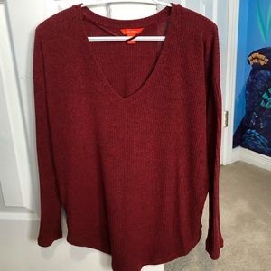 Long sleeve red sweater